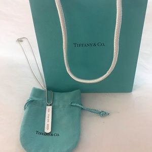 Authentic Tiffany Silver Bar Necklace